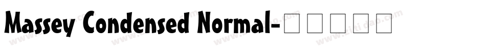 Massey Condensed Normal字体转换